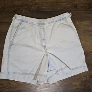 VINTAGE 90's Lauren Ralph Lauren Denim Shorts Women 8 Dry Goods Light Wash